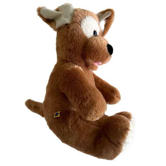 BUILD-A-BEAR Brown Sugar Puppy 15" Plush Stuffed Dog with White Eye Patch - Picture 5 of 8